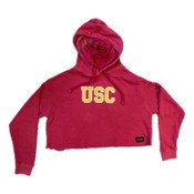 USC Trojans Women's Almar Cardinal Crop Pullover Hoodie